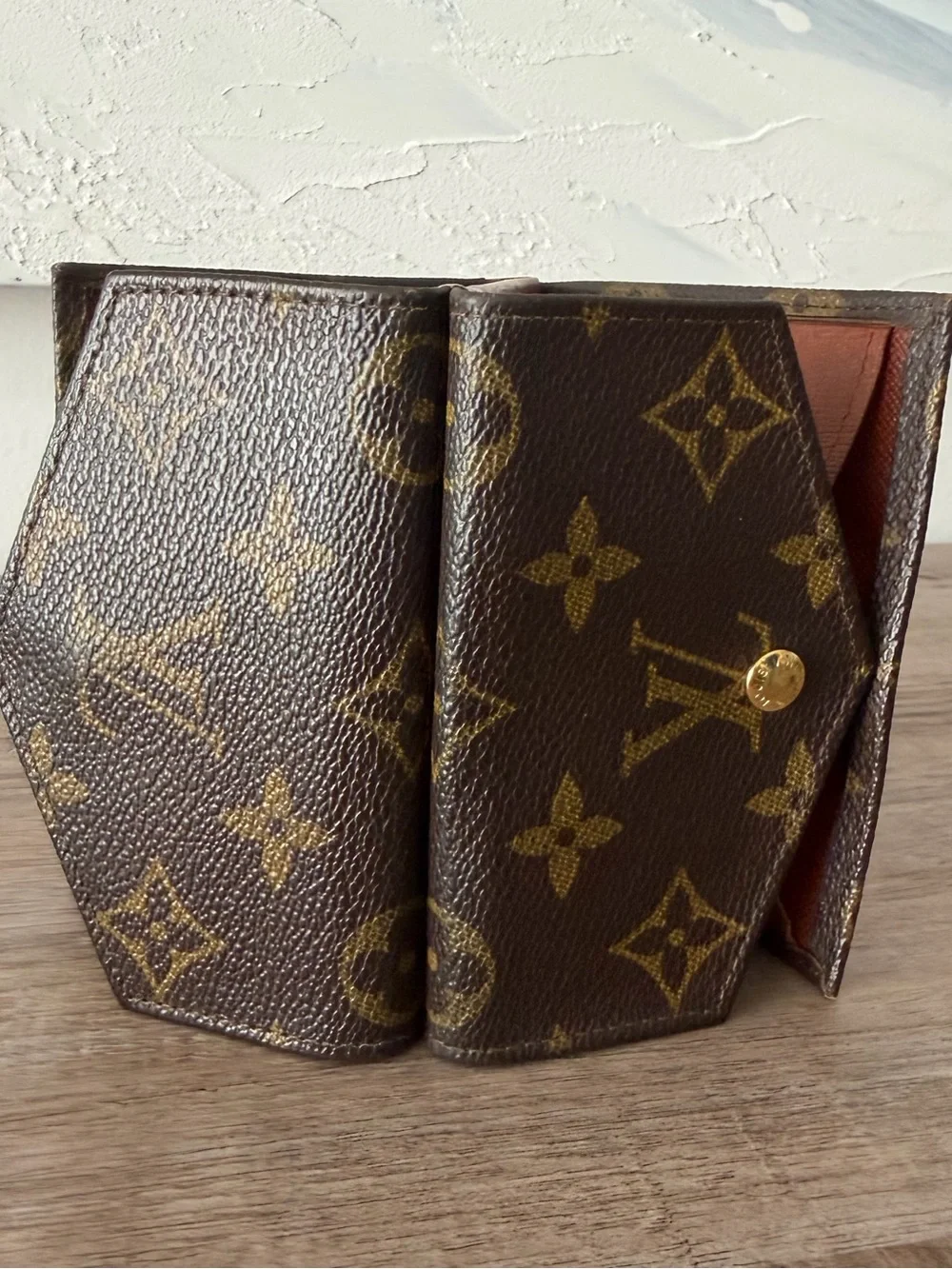 Louis Vuitton Brown Monogram Snap Compact Wallet